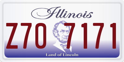 IL license plate Z707171