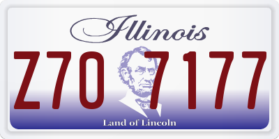IL license plate Z707177