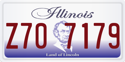IL license plate Z707179
