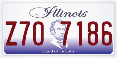 IL license plate Z707186