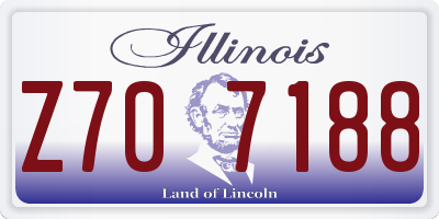IL license plate Z707188