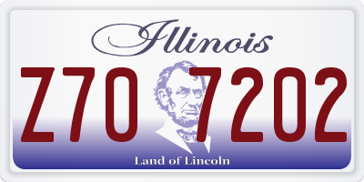 IL license plate Z707202