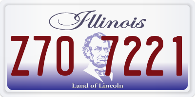 IL license plate Z707221