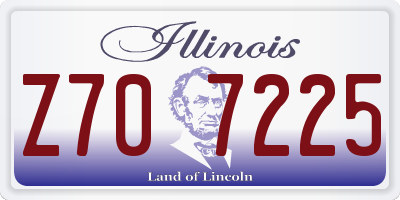 IL license plate Z707225