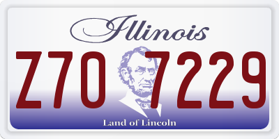 IL license plate Z707229