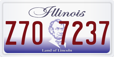 IL license plate Z707237