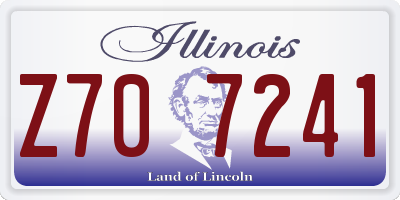 IL license plate Z707241