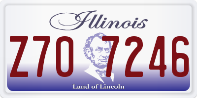 IL license plate Z707246