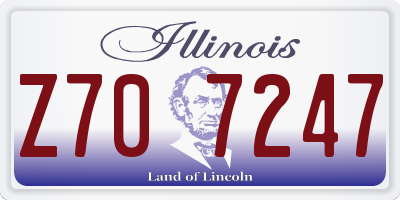 IL license plate Z707247
