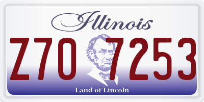 IL license plate Z707253