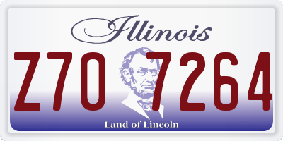 IL license plate Z707264