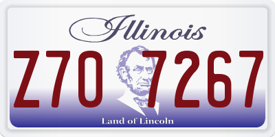 IL license plate Z707267