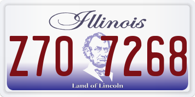 IL license plate Z707268
