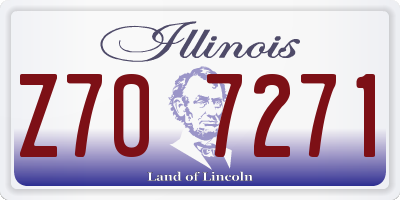 IL license plate Z707271