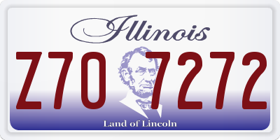 IL license plate Z707272