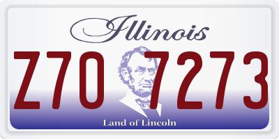 IL license plate Z707273