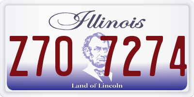 IL license plate Z707274