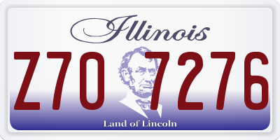 IL license plate Z707276