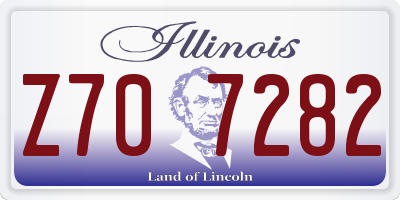 IL license plate Z707282