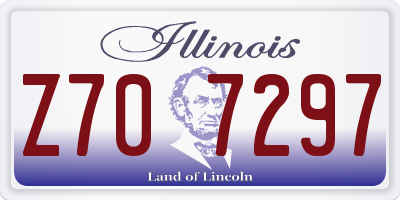 IL license plate Z707297