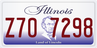 IL license plate Z707298