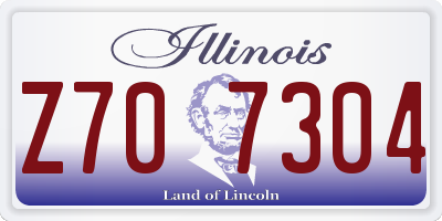 IL license plate Z707304
