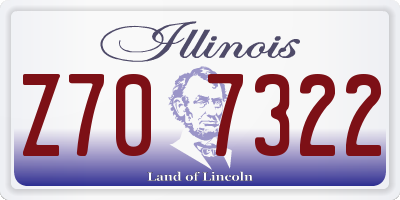 IL license plate Z707322