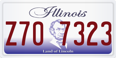 IL license plate Z707323