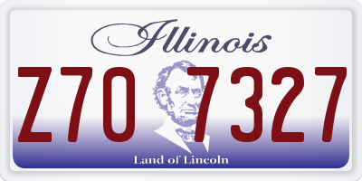 IL license plate Z707327