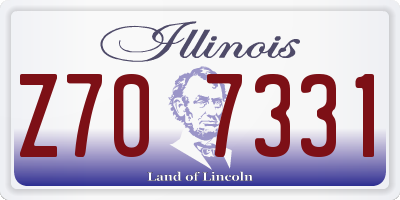 IL license plate Z707331