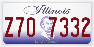 IL license plate Z707332