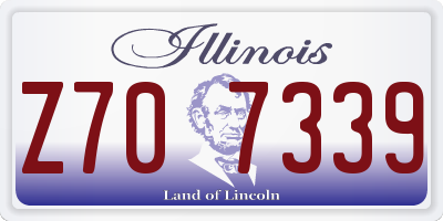 IL license plate Z707339