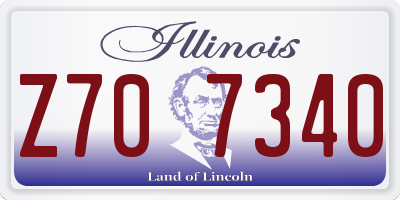 IL license plate Z707340