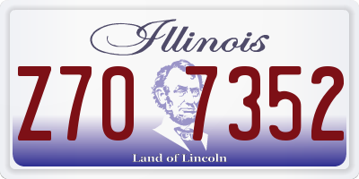 IL license plate Z707352