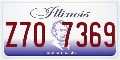 IL license plate Z707369