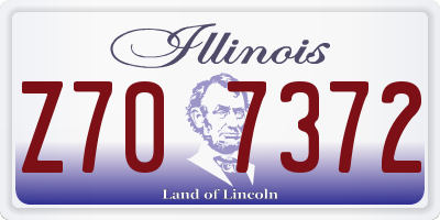 IL license plate Z707372