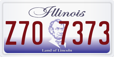 IL license plate Z707373