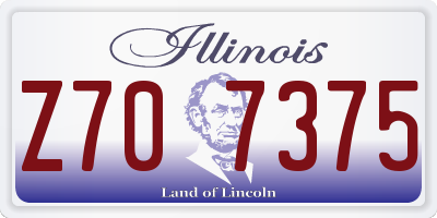 IL license plate Z707375