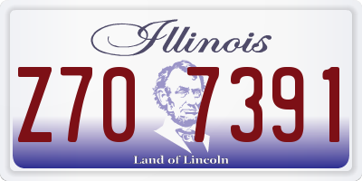IL license plate Z707391