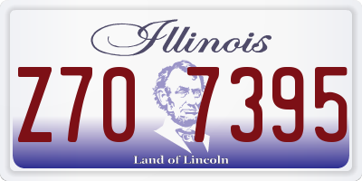 IL license plate Z707395