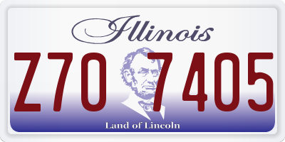 IL license plate Z707405