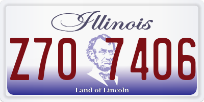 IL license plate Z707406
