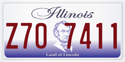 IL license plate Z707411