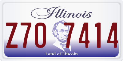 IL license plate Z707414