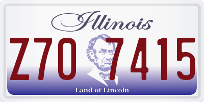 IL license plate Z707415
