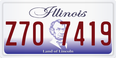 IL license plate Z707419