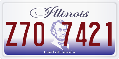 IL license plate Z707421