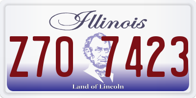 IL license plate Z707423