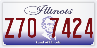 IL license plate Z707424