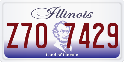 IL license plate Z707429